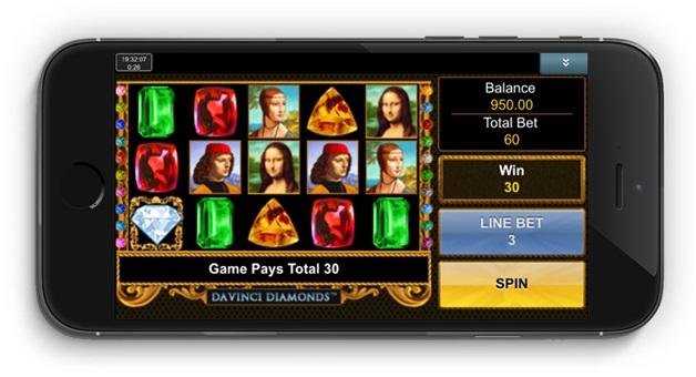 Da vinci Diamonds slot- Mobile Version