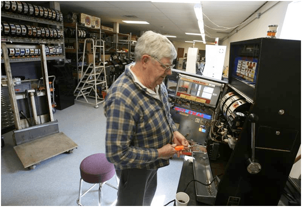 Slot machine repair technician