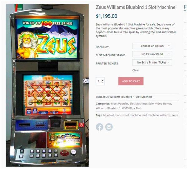 Zeus II Slot Machines For Sale Real Slot Machines For Sale