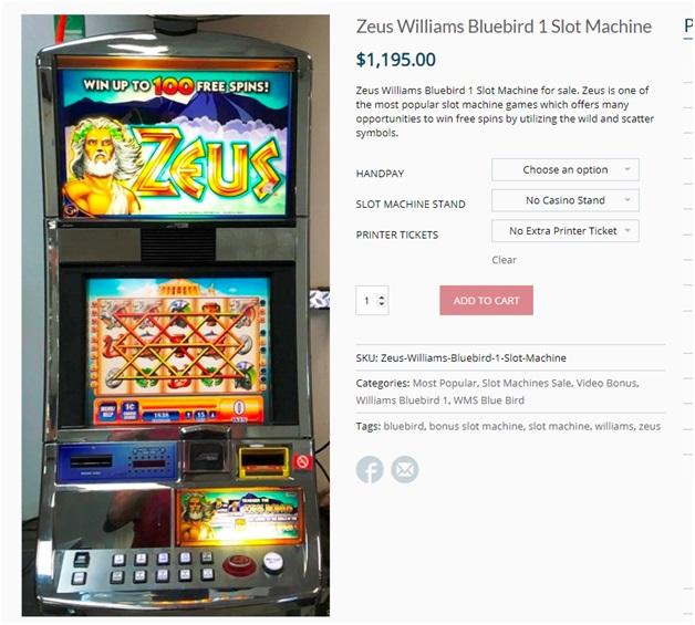 Zeus II slot machine design