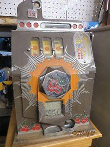 Antique Mills Bursting Cherry 25c Slot Machine Nice Original Condition