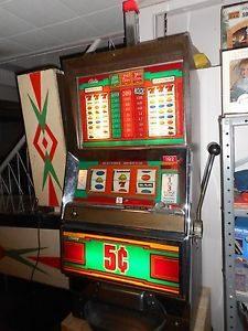 Vintage 1977 BALLY 5 Cent Nickel Slot Machine Model 1090 ~ 1 to 3 Coin LAS VEGAS
