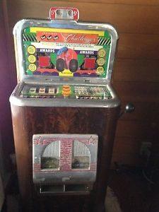 JENNINGS CHALLENGER Antique Slot Machine / 1940's ? /  Dual Coin /Double Nickel