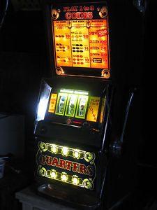 ANTIQUE VINTAGE BALLY'S SLOT MACHINE' BUY A PAY 25 CENT CLEAN AND IN NICE SHAPE!